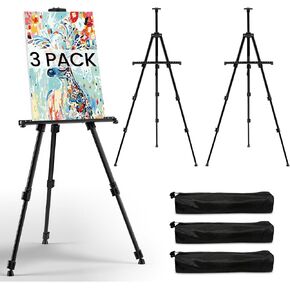 RRFTOK 17-66 Inch Adjustable Art Easel Stand for Painting and Sign, Black in Kuwait