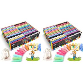 280PCS Sidewalk Chalks in 24 Colors: Washable Jumbo Chalk for Kids Toddlers in Saudi Arabia