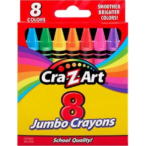Cra-Z-Art 8ct Jumbo Crayons for Children, Back to School Essential for Ages 3 and Up in Kuwait