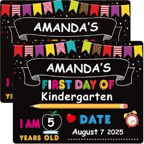 First Day of School Sign 11"x14" Double Sided and Reusable Board for Kids in Saudi Arabia