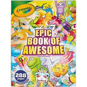 Crayola Epic Book of Awesome Coloring Book (288pgs), Animal Coloring Pages, Glitter Stickers, Travel Activity, Gift for Kids, Ages 3+ in Kuwait