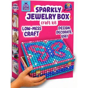 Jewelry Box Craft Kit for Girls Ages 8-12 - DIY Gem Mosaic Arts and Crafts in Saudi Arabia