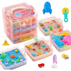 AGENTLAN Stackable Sensory Bin, Construction & Space Sensory Sand Play Set in Saudi Arabia