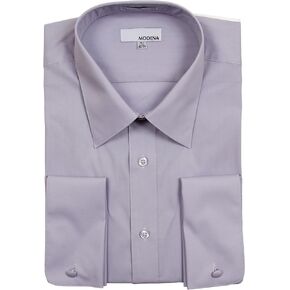 Modena Men’s Regular & Contemporary (Slim) Fit French Cuff Solid Dress Shirt – Colors in Kuwait