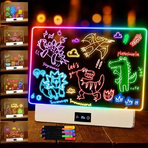 16“ Rechargeable LED Drawing Board 7 Colors Light LED Note Drawing Tablet in Saudi Arabia