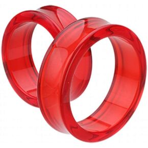 Supersize Basic Acrylic Double Flared Ear Gauge Tunnel Plug in Saudi Arabia