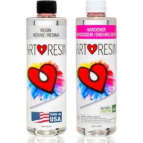 ArtResin Epoxy Resin – High-Gloss Clear Coat for Artwork - 32 oz (16 oz resin + 16 oz hardener) (946 ml) in Kuwait