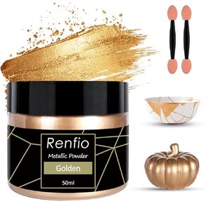 Renfio Metallic Pigment Powder, 5 Colors Gold Mica Powder for Resin in Saudi Arabia