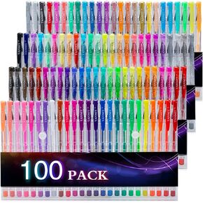 TANMIT 36 Colors Gel Pens Set for Adult Coloring Books with 40% More Ink in Kuwait