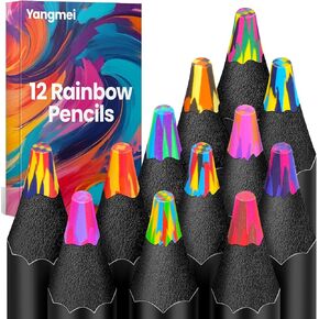 Yangmei Stocking Stuffers, Art Supplies, 12 Rainbow Colored Pencils in Saudi Arabia
