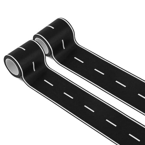 2 Pack 65.6ft Black Roadway Track Tape, Roadway Track Tape for Toy Cars in Saudi Arabia