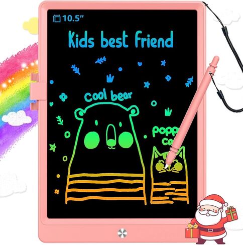 BUKEBU LCD Writing Tablet,10.5 inch Colorful Doodle Board for Kids Pink in Saudi Arabia