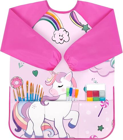 Kids Art Smock Toddlers Painting Aprons Toddler Smock in Saudi Arabia