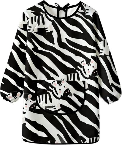 MINIQ Kids Art Smock,Waterproof Painting Apron Artist Smocks with Pocket Long Sleeves in Kuwait
