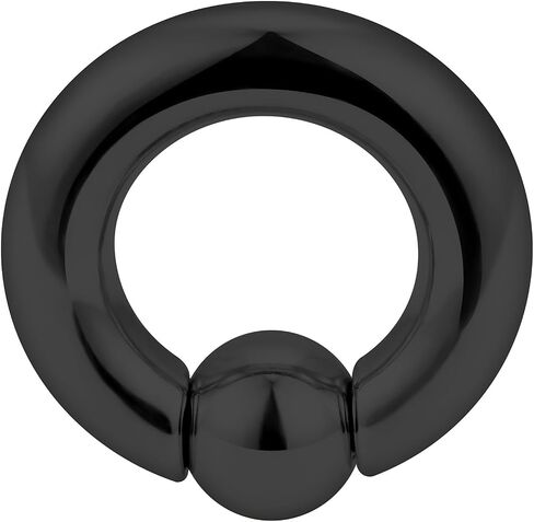 12G 10G 8G 6G 4G 2G 0G 00G Large Septum Rings Gauges Earrings Hoops 316L Surgical Steel Spring Action Captive Bead PA Ring CBR Septum Nose Rings Piercing Jewelry for Women Men in Kuwait
