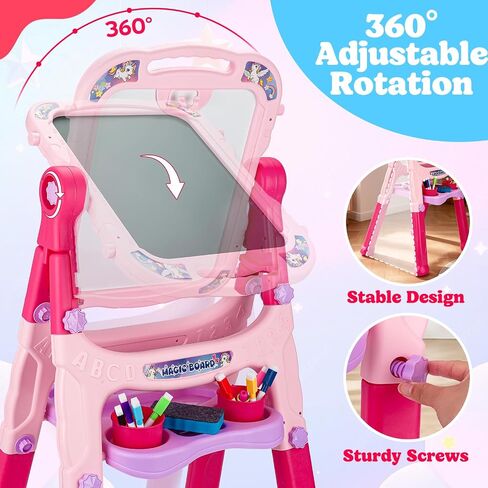 Art Easel for Kids Age 3-4 Magnetic Double-Sided Drawing Board Gifts in Saudi Arabia