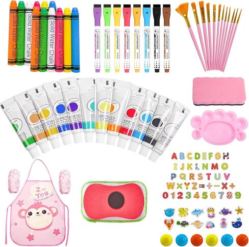 Adjustable Wooden Art Easel for Kids,Double Sided Chalkboard & Whiteboard in Saudi Arabia