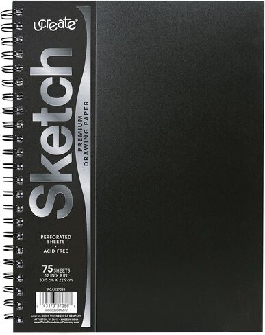 UCreate Fashion Poly Sketch Book, Rose Gold Dots, 9'' x 12'', 75 Sheets in Kuwait