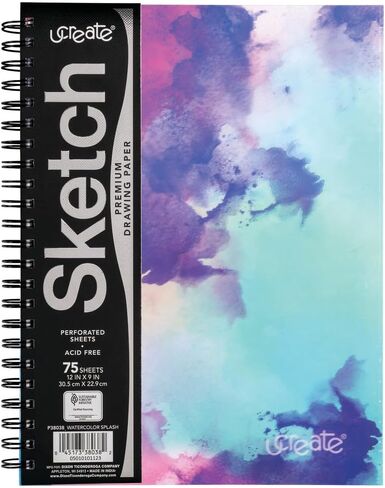 UCreate Fashion Poly Sketch Book, Rose Gold Dots, 9'' x 12'', 75 Sheets in Kuwait