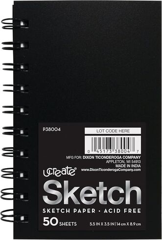 UCreate Fashion Poly Sketch Book, Rose Gold Dots, 9'' x 12'', 75 Sheets in Kuwait