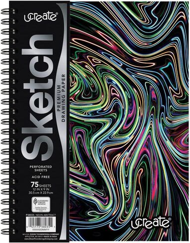 UCreate Fashion Poly Sketch Book, Rose Gold Dots, 9'' x 12'', 75 Sheets in Kuwait