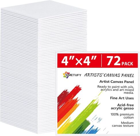 Simetufy 58 Pack 8x10 Inch Canvas Boards for Painting, Bulk Blank Canvas Panels Gesso Primed Acid-Free 100% Cotton for Acrylics Oil Watercolor Tempera Paints in Saudi Arabia
