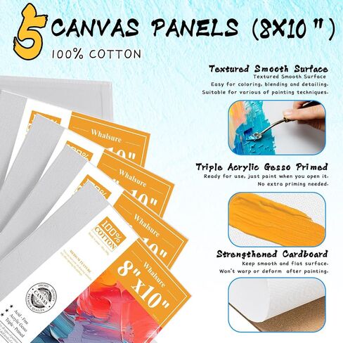 Paint Set for Kids & Adults with 18 Acrylic Paints,Canvas & Easel in Saudi Arabia