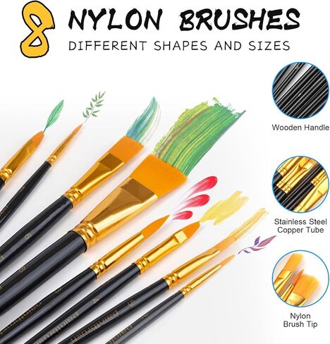 Paint Set for Kids & Adults with 18 Acrylic Paints,Canvas & Easel in Saudi Arabia