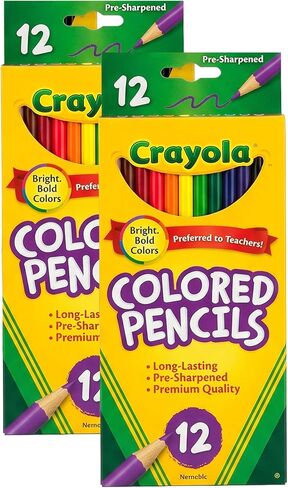 أقلام الرصاص الملونة في Crayola للأطفال (24pk) ، والعودة إلى اللوازم المدرسية للمعلمين ، يجب أن يكون الفصل الدراسي للمعلم ، 12 لونًا [Amazon Exclusive] in Kuwait