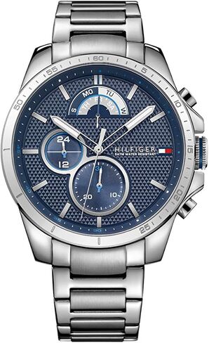 Tommy Hilfiger Men's 1791348 Cool Sport Analog Display Quartz Silver Watch in Kuwait