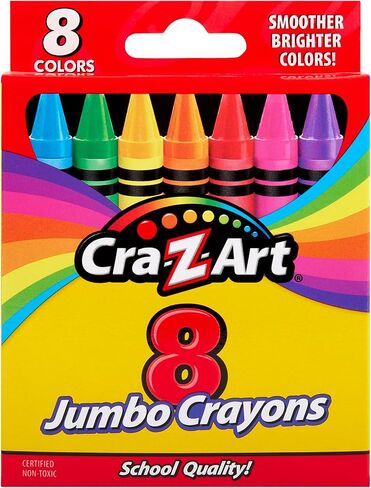 Cra-Z-Art 8ct Jumbo Crayons for Children, Back to School Essential for Ages 3 and Up in Kuwait