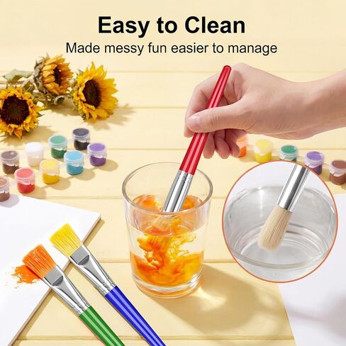10 PCS Paint Brushes for Kids Toddlers Acrylic Painting Washable in Kuwait