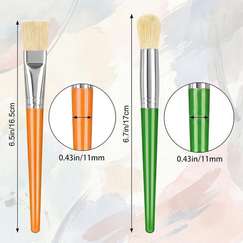 10 PCS Paint Brushes for Kids Toddlers Acrylic Painting Washable in Kuwait