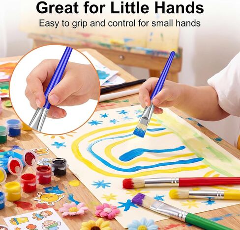 10 PCS Paint Brushes for Kids Toddlers Acrylic Painting Washable in Kuwait