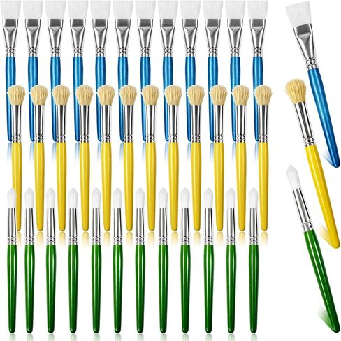 36 Pcs Paint Brushes Bulk for Kids, Classroom, Variety Art Paintbrush Sets in Saudi Arabia