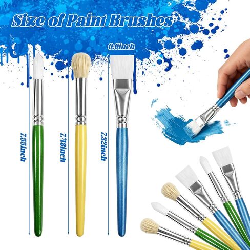 36 Pcs Paint Brushes Bulk for Kids, Classroom, Variety Art Paintbrush Sets in Saudi Arabia