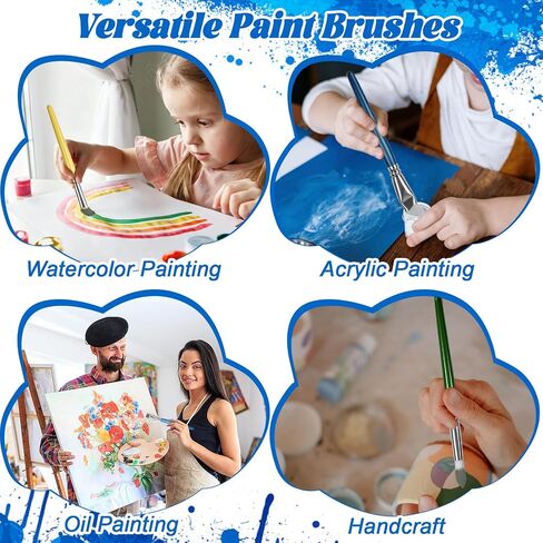 36 Pcs Paint Brushes Bulk for Kids, Classroom, Variety Art Paintbrush Sets in Saudi Arabia