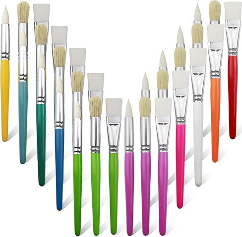 GACDR Kids Paint Brushes Bulk, 36PCS Classroom Paint Brushes for Kids in Kuwait