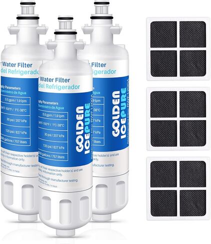 GOLDEN ICEPURE LGLT700P Replacement for Kenmore 469690, LG ADQ36006101 RWF1200A Water Filter Air Filter LT120F, 469918 Refrigerator LFX31945ST, LFX31925ST, LFX30766S, LFXC24726, LFXS24623 Combo, 3Pack in Saudi Arabia