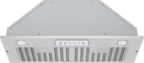 Awoco 11-3/4"D Built-in/Insert Stainless Steel Range Hood, 4-Speed, 600 CFM, LED Lights, Baffle Filters for Wood Hood (30") in Saudi Arabia