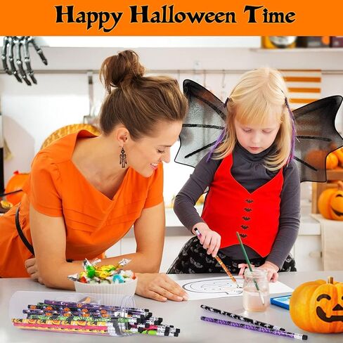 50Pcs Halloween Pencils Kids with Erasers for Halloween Gifts Party Favors in Saudi Arabia