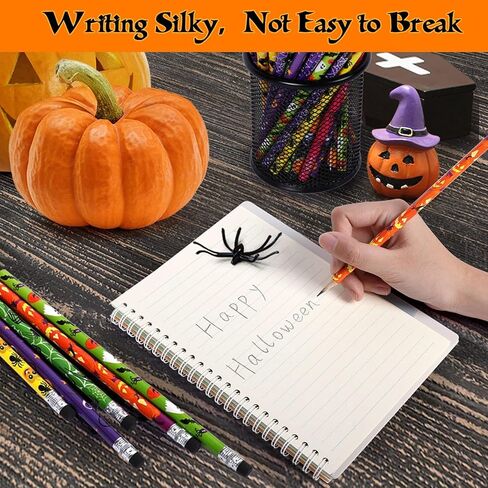 50Pcs Halloween Pencils Kids with Erasers for Halloween Gifts Party Favors in Saudi Arabia