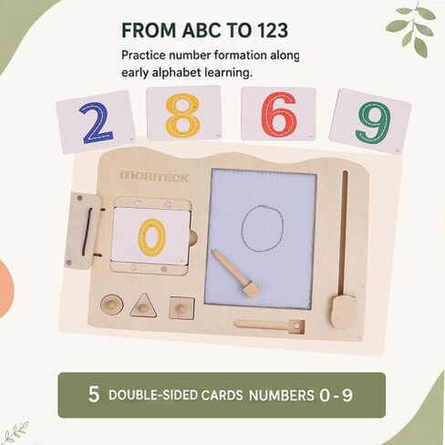 Wooden Magnetic Writing Board for Kids, ABC & Numbers, Ages 3+ in Kuwait