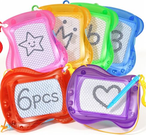 6 Pack Mini Magnetic Drawing Board for Kids, Erasable Keychain Doodle Board in Kuwait