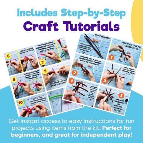 Blue Squid 1750+pcs Craft Kits for Kids, Ages 4-9 Girl Boys Gifts Arts and Crafts for Kids Craft Kits Toys for 4-9 Year Old Girls Boys Birthday Presents Gifts Crafts for 4-10 Year Olds in Saudi Arabia