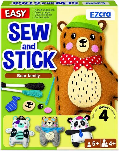 EZCRA Unicorn Sewing Kit for Kids Ages 4-8 - 4 Beginner Projects in Kuwait