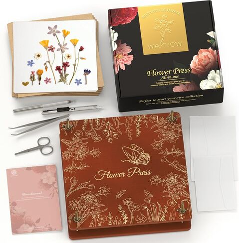 Wakhow Flower Press Kit, 11" x 11" Large Wooden Flower Press for Adult Teen in Kuwait