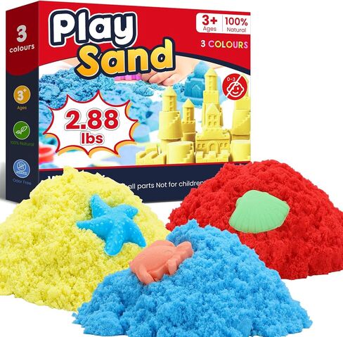 FURWEY Play Sand,2.88lbs 3-Color Sensory Sand,Kids Shaping Sculpting in Saudi Arabia