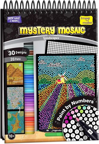 Imagimake Mystery Mosaic - Landscapes, Paint by Number Art Kit for Kids in Kuwait