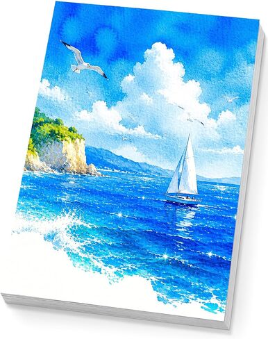 82 Sheets Watercolor Paper Bulk 5"x7", 110lb/230gsm Cold Press Thick, White in Kuwait
